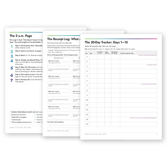 No-Contact Toolkit | 30-Day No Contact Tracker & Journal