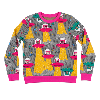 Cats in Space Pullover in Asteroid Field