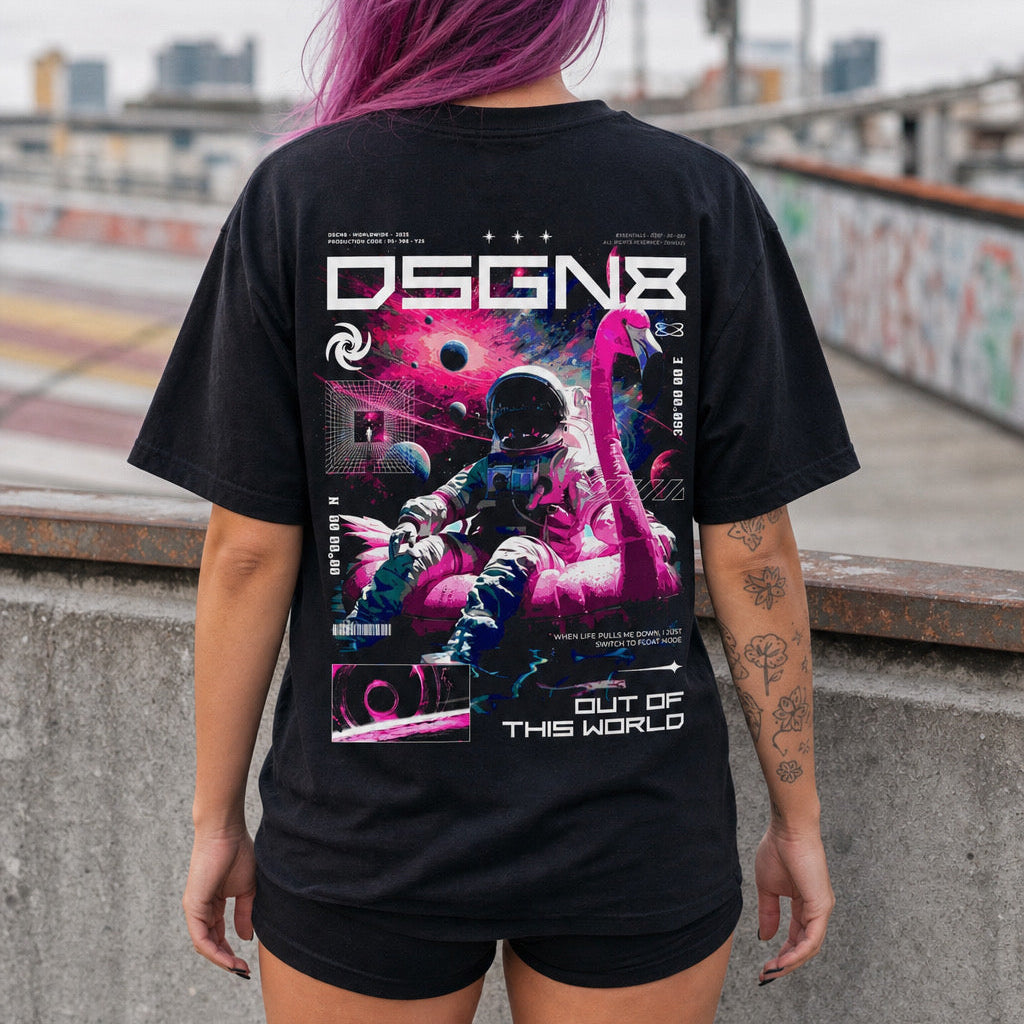 Space Flamingo Float Mode | Nervous System Off-Duty Tee