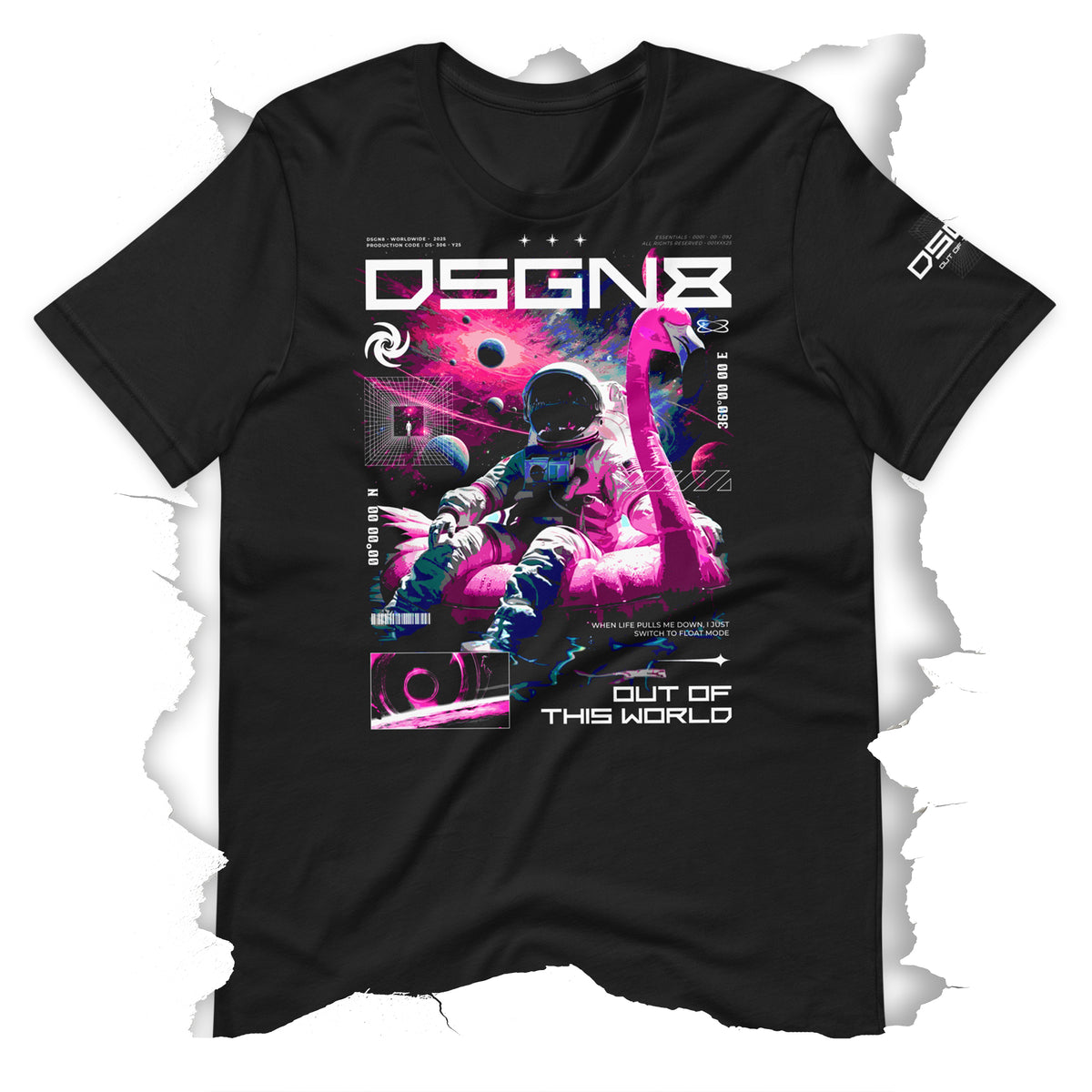 Space Flamingo Float Mode | Nervous System Off‑Duty Tee