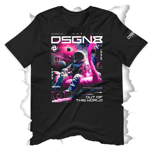 Space Flamingo Float Mode | Nervous System Off‑Duty Tee