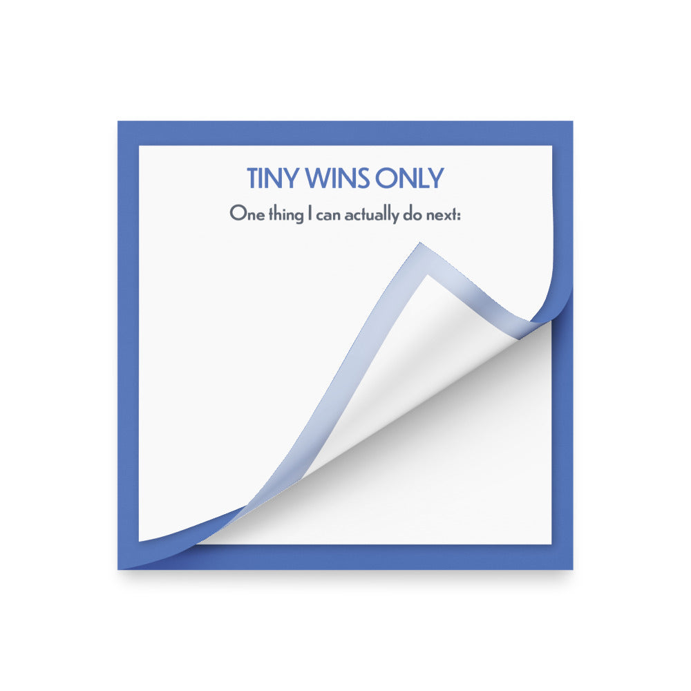 Tiny Wins Only – 4x4 Sticky Notes