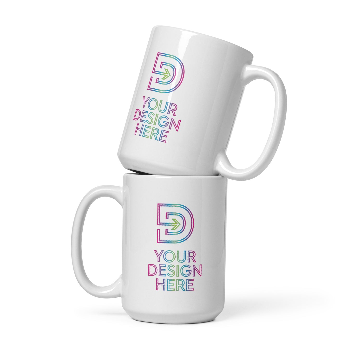 White glossy mug