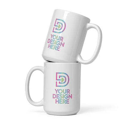 White glossy mug