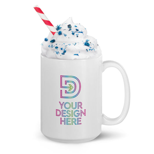 White glossy mug