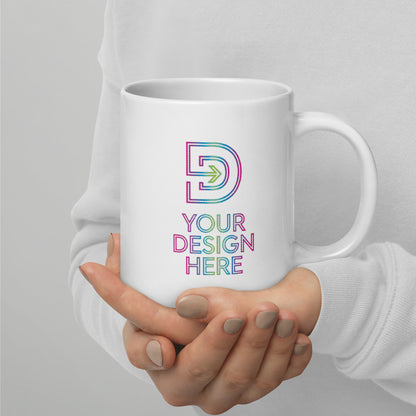 White glossy mug